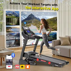 Tapis de course à moteur sans balais 5,0 CV avec inclinaison automatique de 20 %, capacité de poids de 180 kg robuste, vitesse élevée de 19 km/h