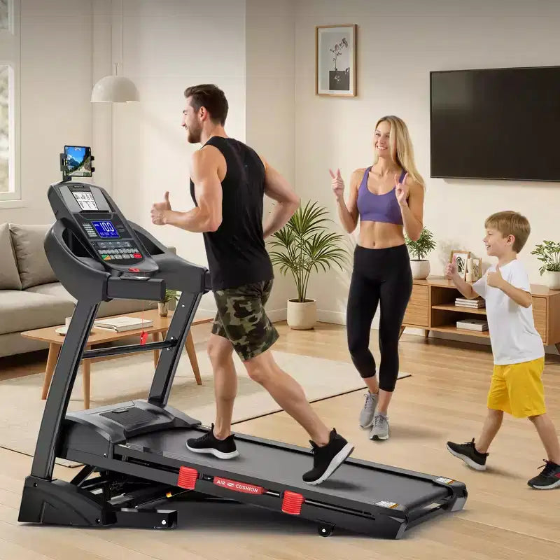 Tapis de course à moteur sans balais 5,0 CV avec inclinaison automatique de 20 %, capacité de poids de 180 kg robuste, vitesse élevée de 19 km/h