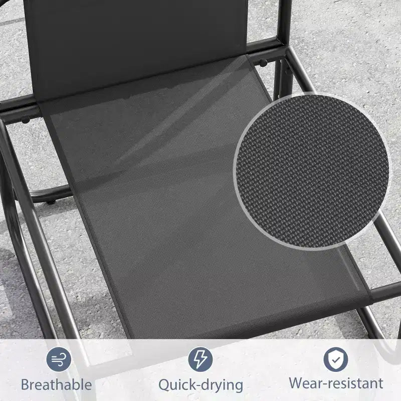 Costway Patio Chairs Set of 2 w/ Removable Cushions Heavy Duty Metal Frame Poolside