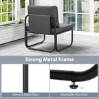 Costway Patio Chairs Set of 2 w/ Removable Cushions Heavy Duty Metal Frame Poolside