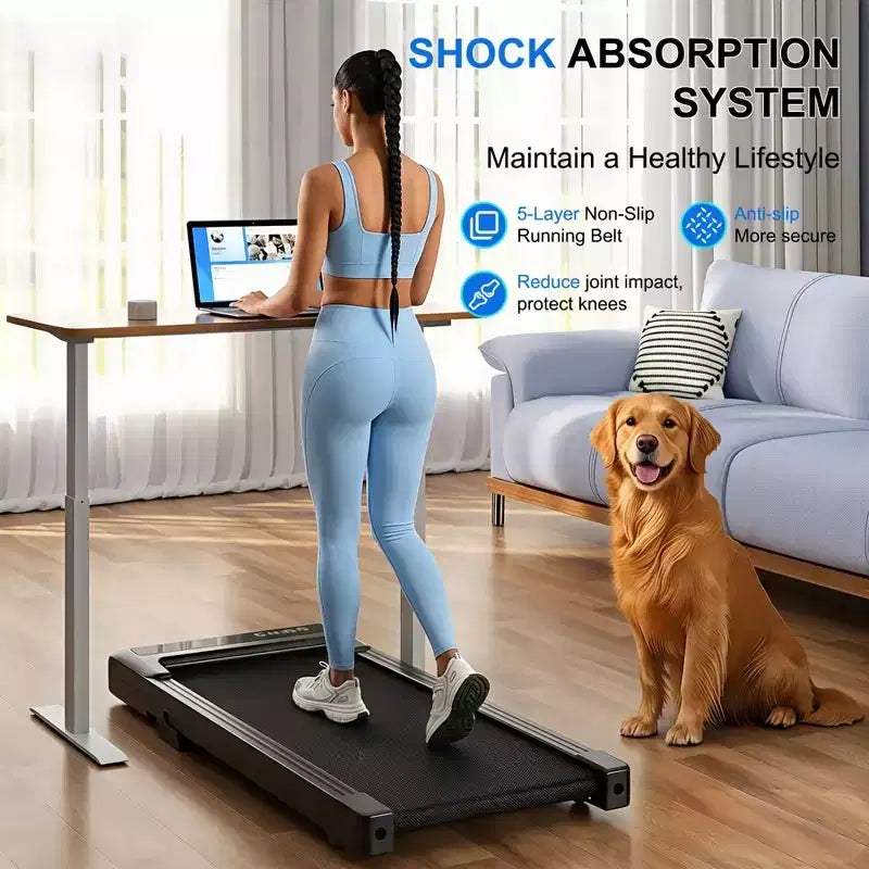 Superun Walking Pad Treadmill with 6% Manual Incline,0.6-3.8 MPH,2.5 HP,300 lb Capacity