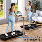 Superun Walking Pad Treadmill with 6% Manual Incline,0.6-3.8 MPH,2.5 HP,300 lb Capacity