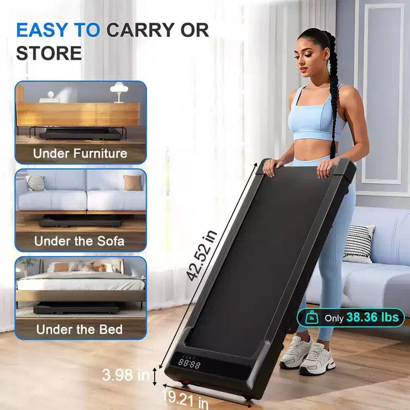 Superun Walking Pad Treadmill with 6% Manual Incline,0.6-3.8 MPH,2.5 HP,300 lb Capacity