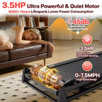 4-in-1 Walking Pad with 12% Incline, Portable Treadmill, Foldable Treadmills for Home and Office, 3.5 HP Quiet Treadmill