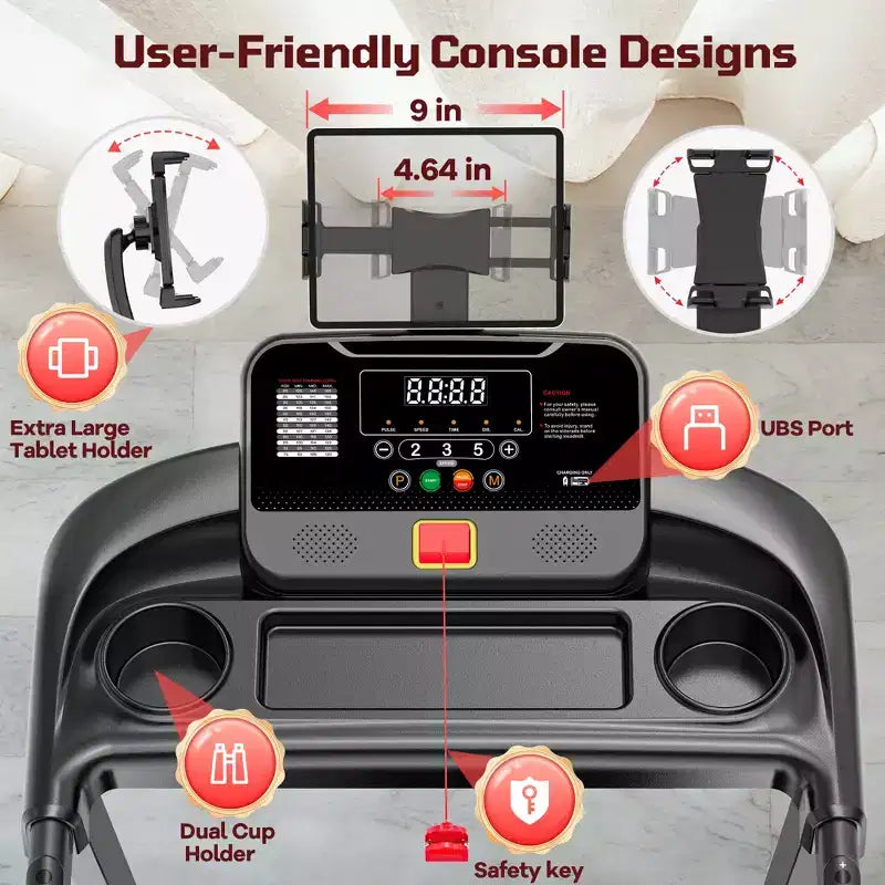 4-in-1 Walking Pad with 12% Incline, Portable Treadmill, Foldable Treadmills for Home and Office, 3.5 HP Quiet Treadmill