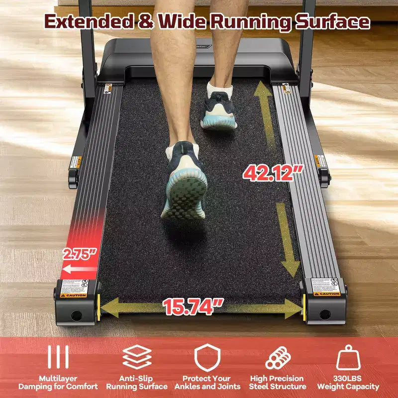 4-in-1 Walking Pad with 12% Incline, Portable Treadmill, Foldable Treadmills for Home and Office, 3.5 HP Quiet Treadmill