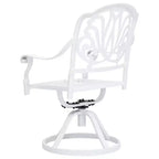 vidaXL Lot de 2 chaises de jardin blanches pivotantes en aluminium coulé Standard