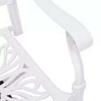 vidaXL Lot de 2 chaises de jardin blanches pivotantes en aluminium coulé Standard