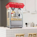 Popcorn Popper Machine 8 Oz Countertop Popcorn Maker 850w 48 Cups Red Heavy Duty
