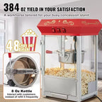 Popcorn Popper Machine 8 Oz Countertop Popcorn Maker 850w 48 Cups Red Heavy Duty