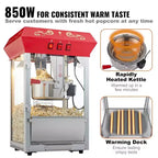 Popcorn Popper Machine 8 Oz Countertop Popcorn Maker 850w 48 Cups Red Heavy Duty