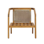 Christopher Knight Home Ethan Patio Modern Acacia Wood and PE Wicker Accent Club Chair with Cushions