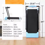 Tapis roulant pliable NAYSAYE, équipement d'exercice multifonctionnel pour la marche et la course, bleu, 49.2*23.6*42.9