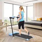 Tapis roulant pliable NAYSAYE, équipement d'exercice multifonctionnel pour la marche et la course, bleu, 49.2*23.6*42.9