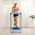 Tapis roulant pliable NAYSAYE, équipement d'exercice multifonctionnel pour la marche et la course, bleu, 49.2*23.6*42.9