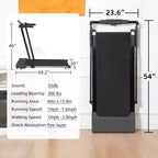 NAYSAYE Foldable Home Treadmill, Multifunctional Exercise Equipment for Walking and Running Fitness, Black, 49.2*23.6*42.9