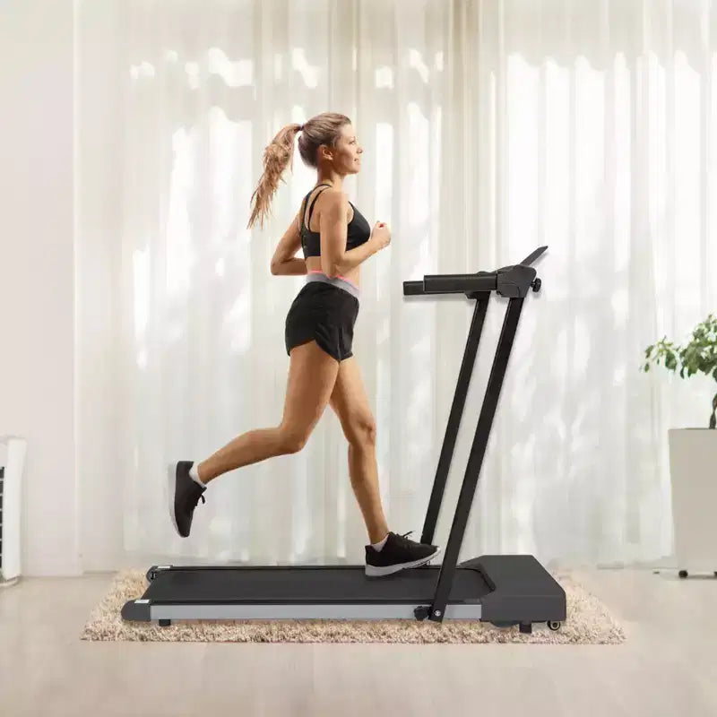 NAYSAYE Foldable Home Treadmill, Multifunctional Exercise Equipment for Walking and Running Fitness, Black, 49.2*23.6*42.9