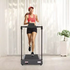 NAYSAYE Foldable Home Treadmill, Multifunctional Exercise Equipment for Walking and Running Fitness, Black, 49.2*23.6*42.9