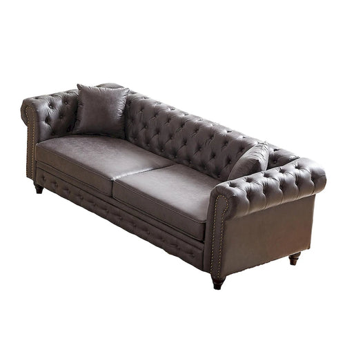 85.5-Inch Tech Fabric 3-Seater Sofa with Cushions