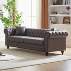 85.5-Inch Tech Fabric 3-Seater Sofa with Cushions