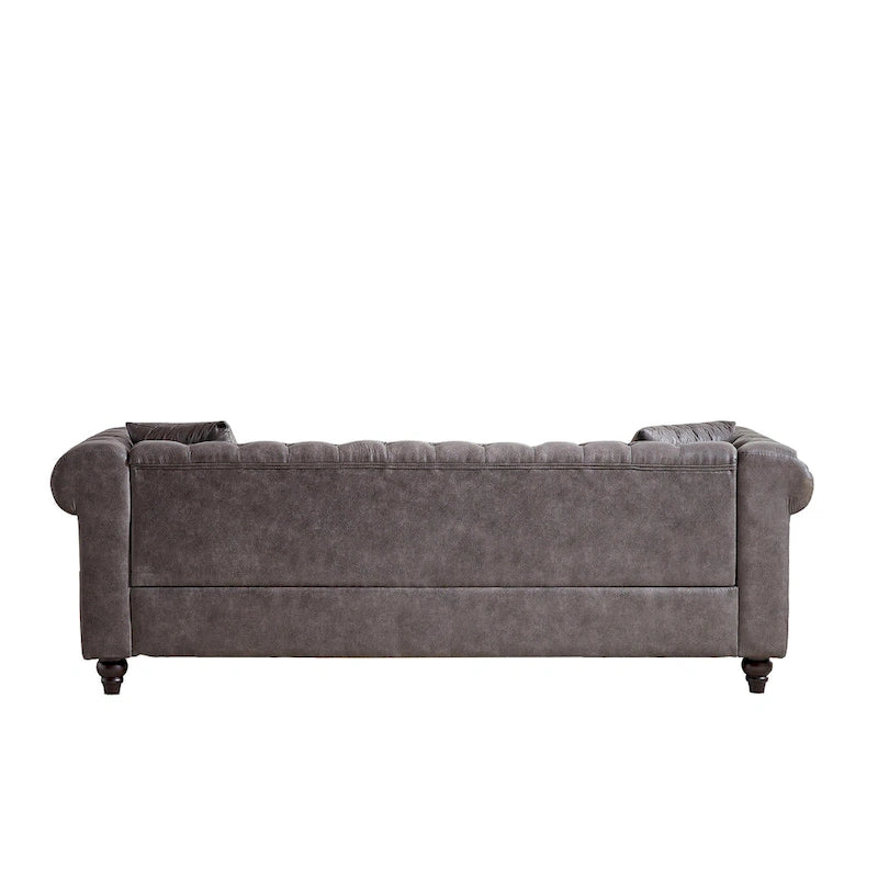 85.5-Inch Tech Fabric 3-Seater Sofa with Cushions