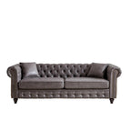 85.5-Inch Tech Fabric 3-Seater Sofa with Cushions