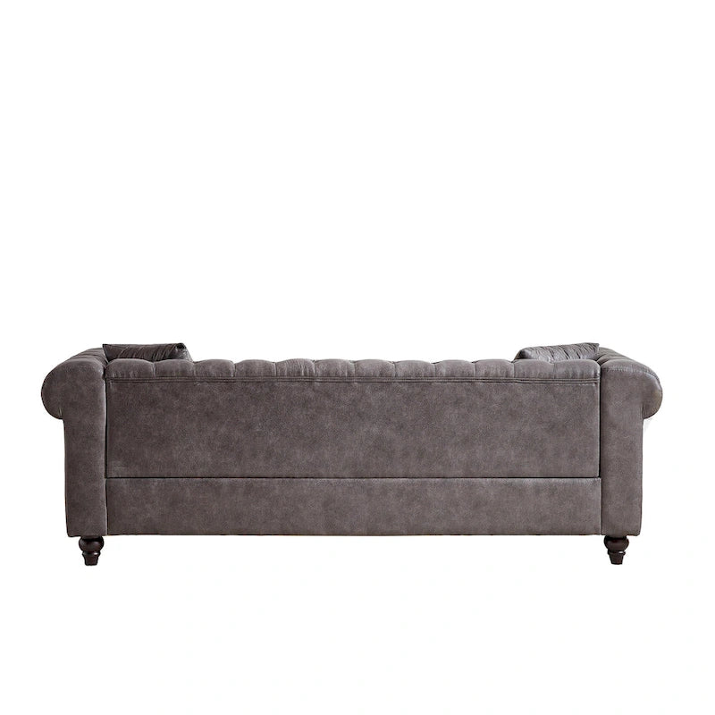 85.5-Inch Tech Fabric 3-Seater Sofa with Cushions