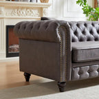85.5-Inch Tech Fabric 3-Seater Sofa with Cushions