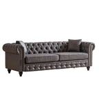 85.5-Inch Tech Fabric 3-Seater Sofa with Cushions