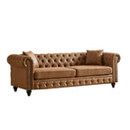 85.5-Inch Tech Fabric 3-Seater Sofa with Cushions