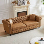 85.5-Inch Tech Fabric 3-Seater Sofa with Cushions