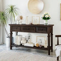 Vintage Solid Wood Console Table with 3 Drawers and Bottom Shelf, 50-Inch