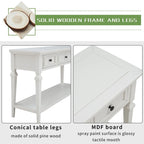 Vintage Solid Wood Console Table with 3 Drawers and Bottom Shelf, 50-Inch