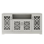 Rustic Wood Media Console TV Stand for 65"+ TVs with Open Storage Shelves