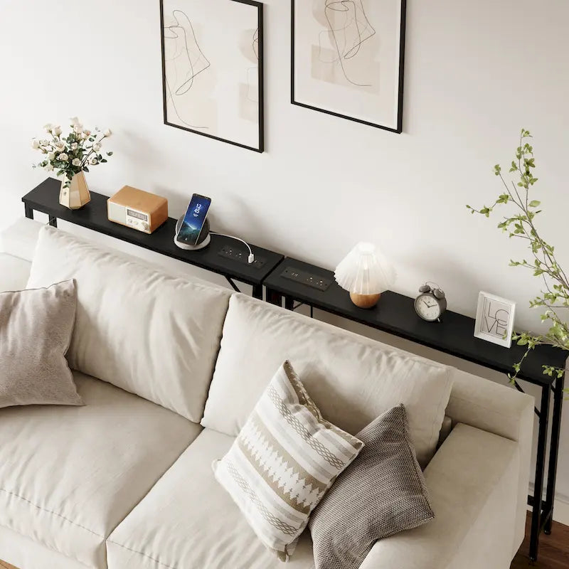 5.9 Narrow Sofa Table with Outlets