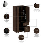 Bush Business Furniture Vista Wardrobe Cabinet with Drawers