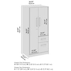 Bush Business Furniture Vista Wardrobe Cabinet with Drawers
