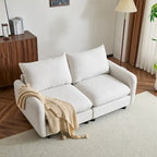 Modern 2-Seater Modular Upholstered Sectional Loveseat