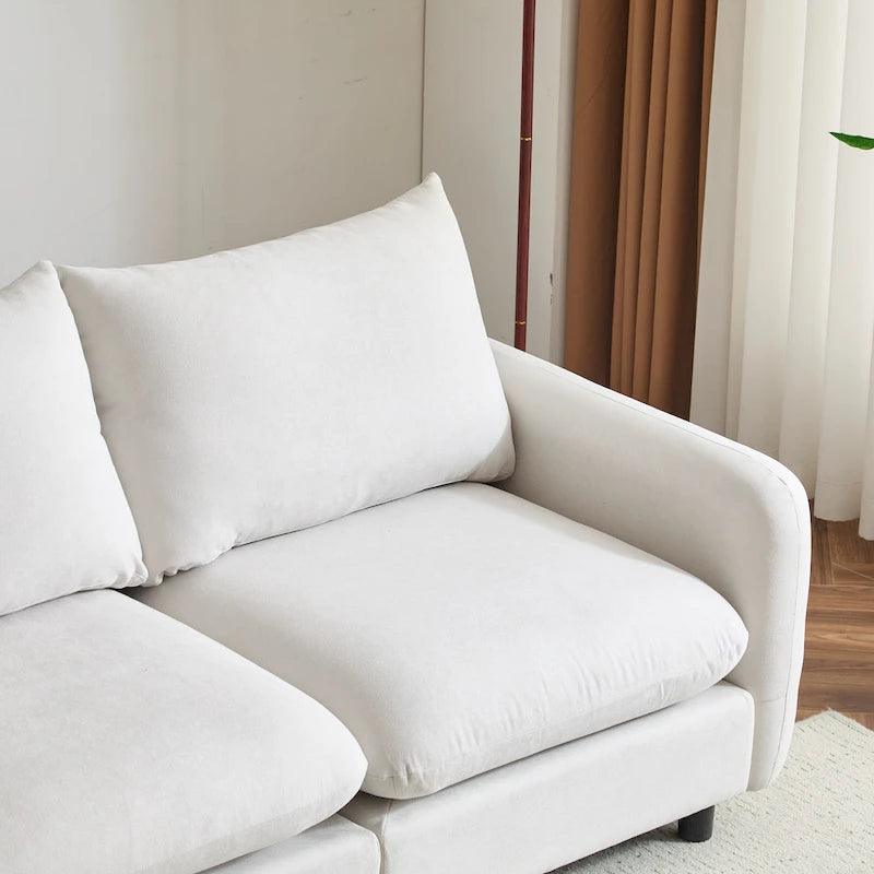 Modern 2-Seater Modular Upholstered Sectional Loveseat
