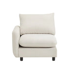 Modern 2-Seater Modular Upholstered Sectional Loveseat