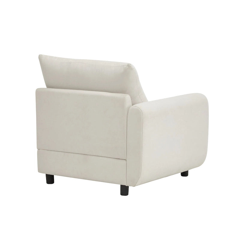 Modern 2-Seater Modular Upholstered Sectional Loveseat