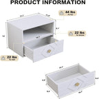 Wall-Mounted Floating Nightstand with Drawer
