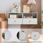 Wall-Mounted Floating Nightstand with Drawer