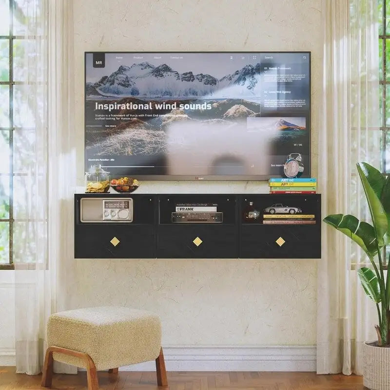 Wall-Mounted Floating Nightstand with Drawer