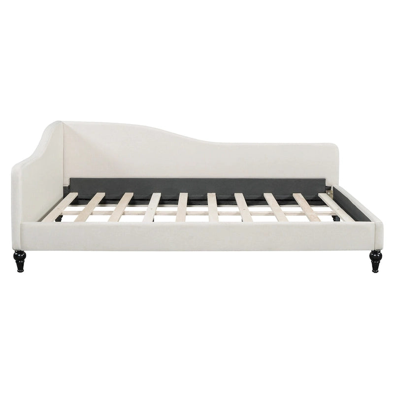 Full Size L-Shaped Daybed with Solid Wood Legs