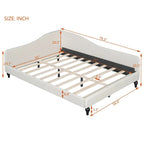 Full Size L-Shaped Daybed with Solid Wood Legs