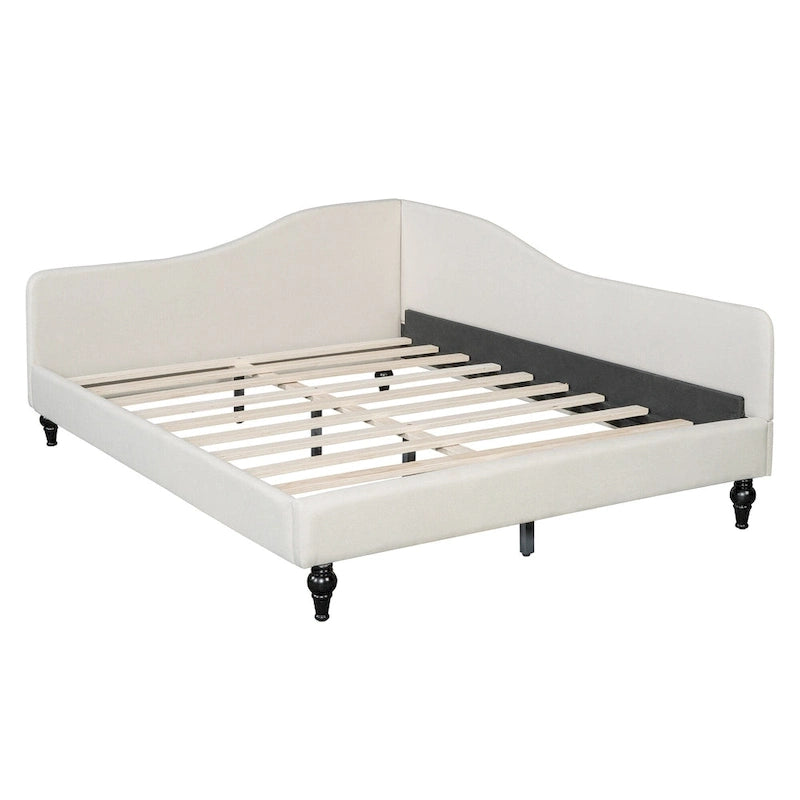 Full Size L-Shaped Daybed with Solid Wood Legs