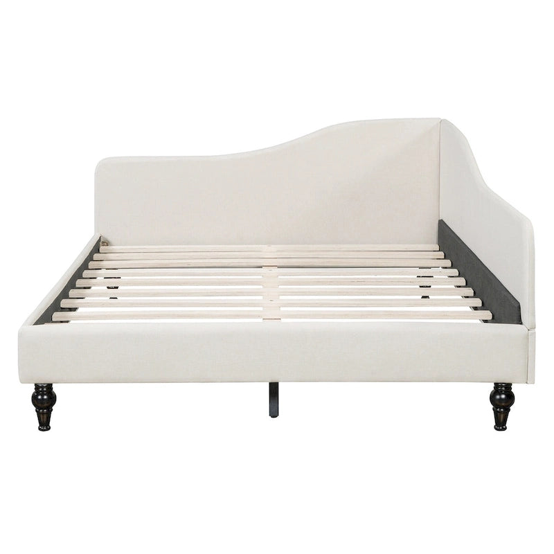 Full Size L-Shaped Daybed with Solid Wood Legs