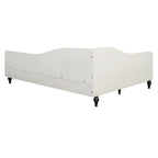 Full Size L-Shaped Daybed with Solid Wood Legs