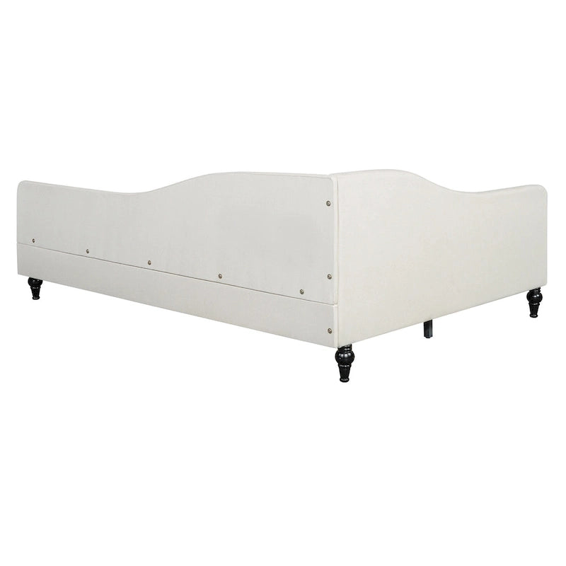 Full Size L-Shaped Daybed with Solid Wood Legs
